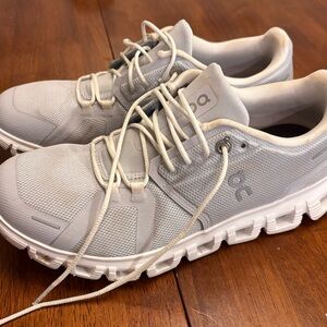 On Running Women’s Cloud 6 Glacier White Sneakers Size 8.5